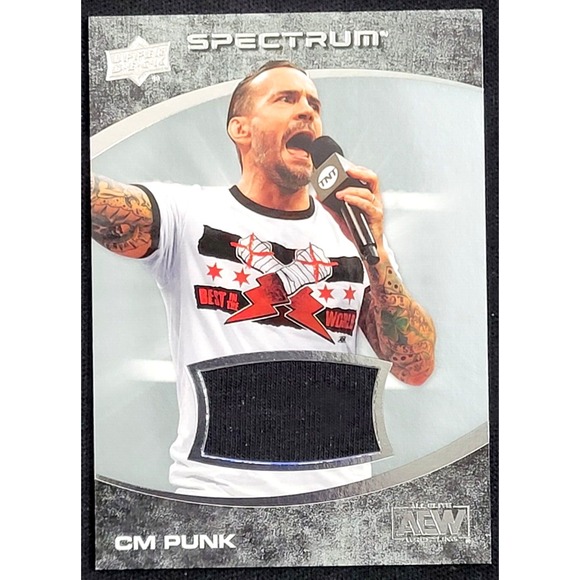 2021 UPPER DECK AEW‎ SPECTRUM CM PUNK RELIC ALL ELITE WRESTLING